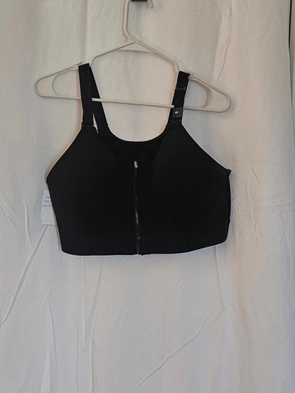 Torrid Black Front-Zip High Support Sports Bra 40C